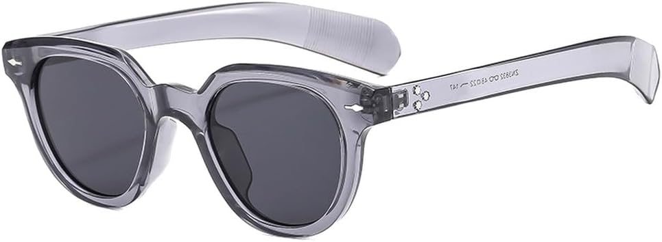 

Модные овальные женские солнцезащитные очки в стиле ретро с заклепками, мужские трендовые солнцезащитные очки с градиентным покрытием UV400 желто-синего цвета TKKTLLT, Gray Gray