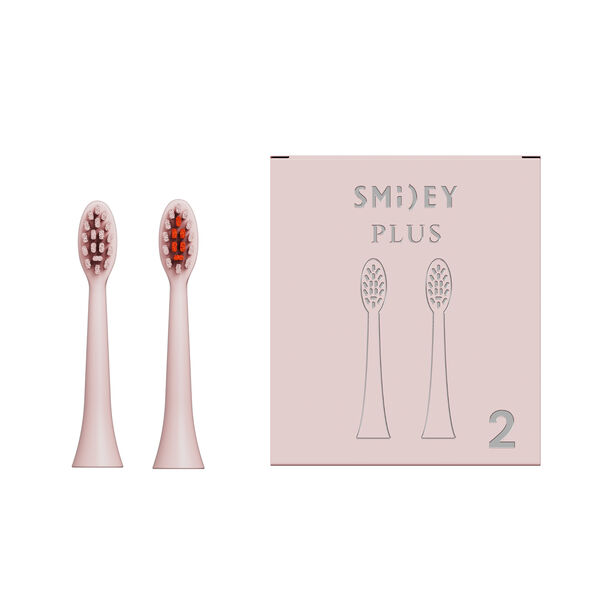 

Розовые насадки для зубных щеток, 2 шт./1 упаковка. Smiley Plus