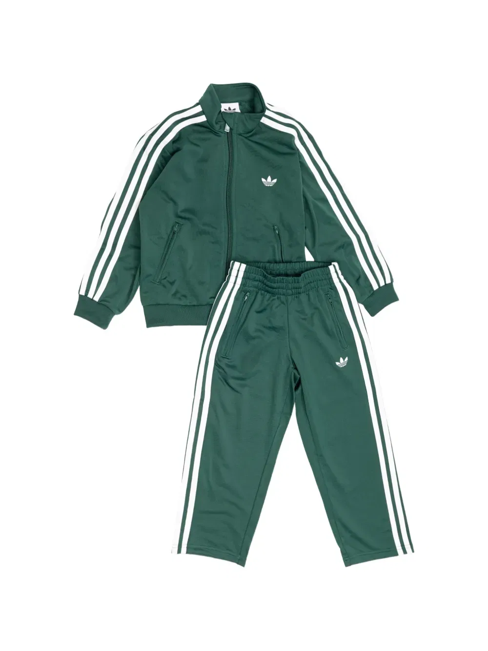 Спортивный костюм в полоску (комплект из двух штук) Adidas Kids, зеленый