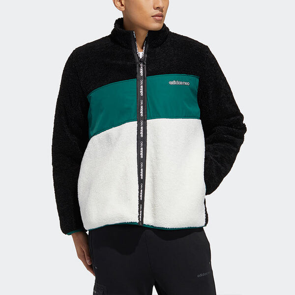Куртка Men's adidas neo BRLV JKT Sports Zipper Jacket Black Jade White, черный — фото 2
