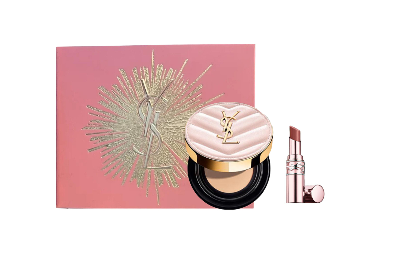 

Пудра-тюбик Air Cushion набор для макияжа легко растушевывается стойкая 12g+3.1g SAINT LAURENT