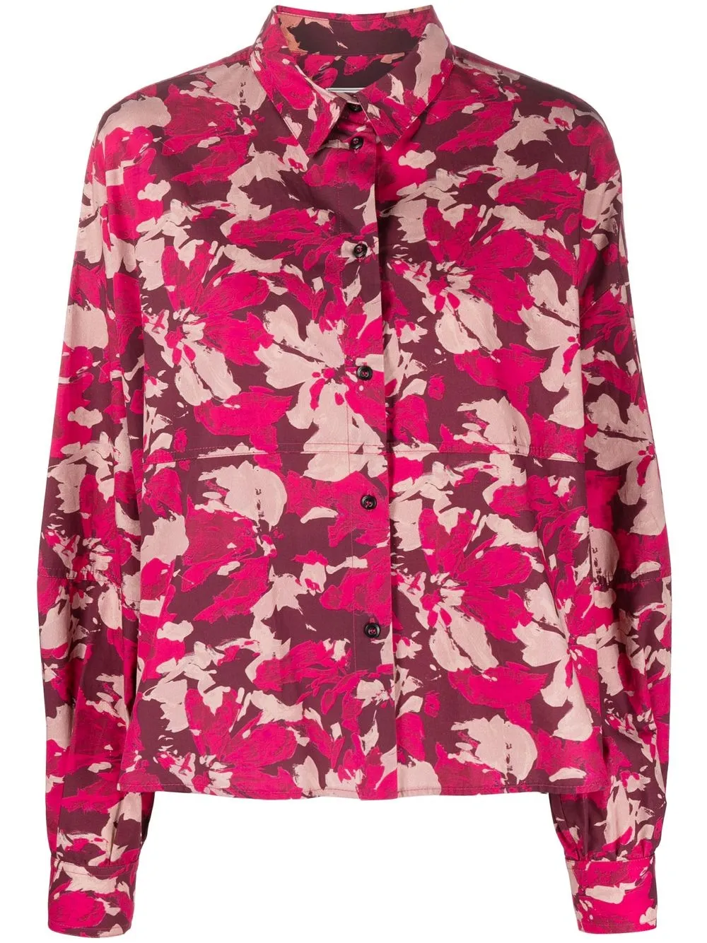 

Рубашка с цветочным принтом WOOLRICH, розовый