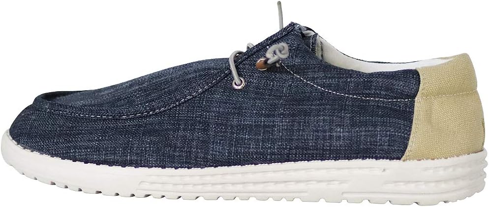 NORTY Серые мужские лоферы Chukka Low Ankle - повседневная обувь для мужчин - эластичные лоферы на шнуровке, темно-синий — фото 3