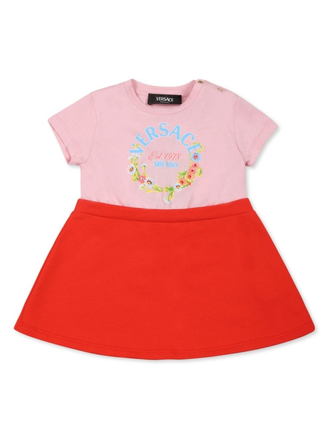 

Платье с логотипом Versace Kids, розовый