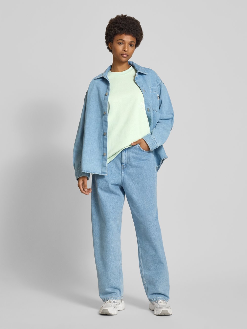 

Футболка оверсайз с этикеткой, модель «Матча» ANOTHER COTTON LAB
