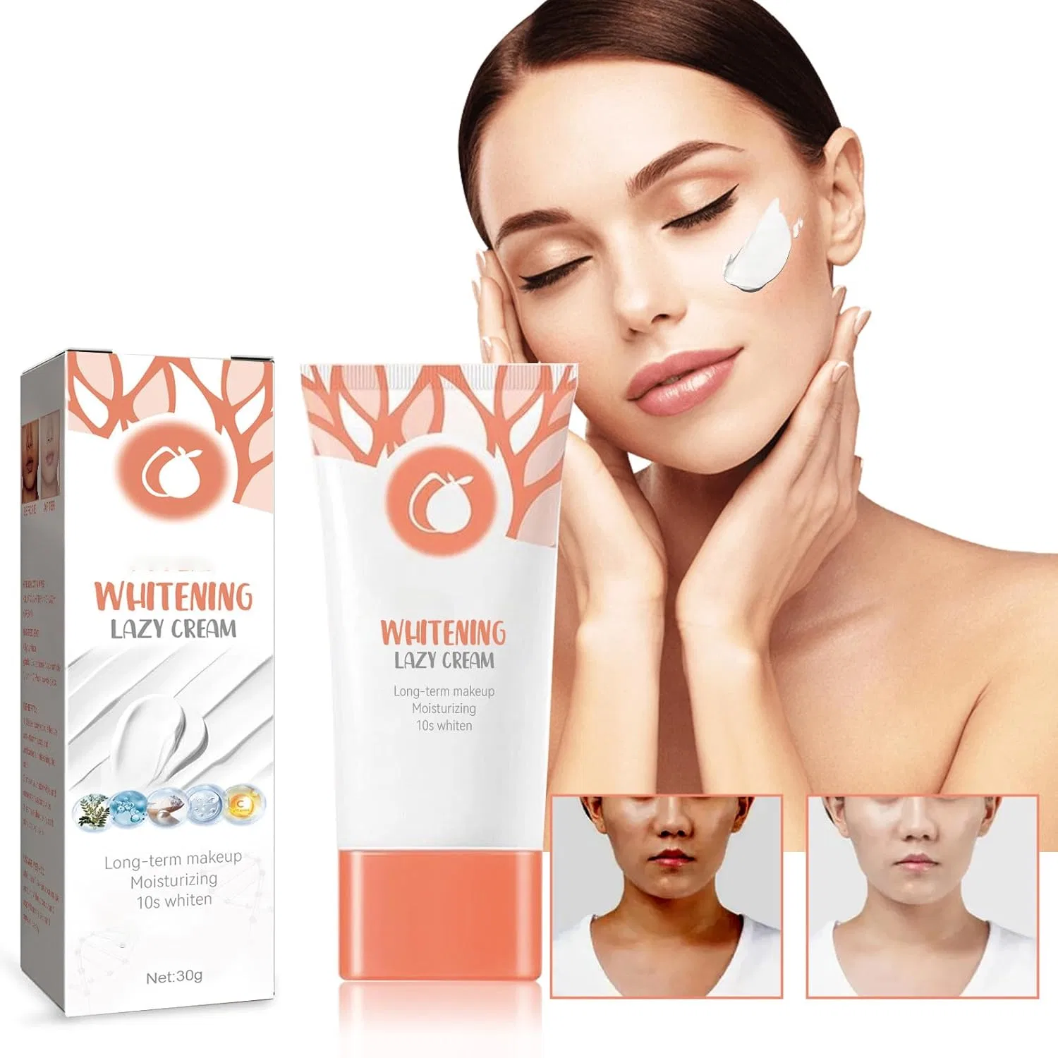 Крем для лица Linbomzony — Отбеливающий и тела Lazy Cream , 3 Pieces, 30 г — фото 2