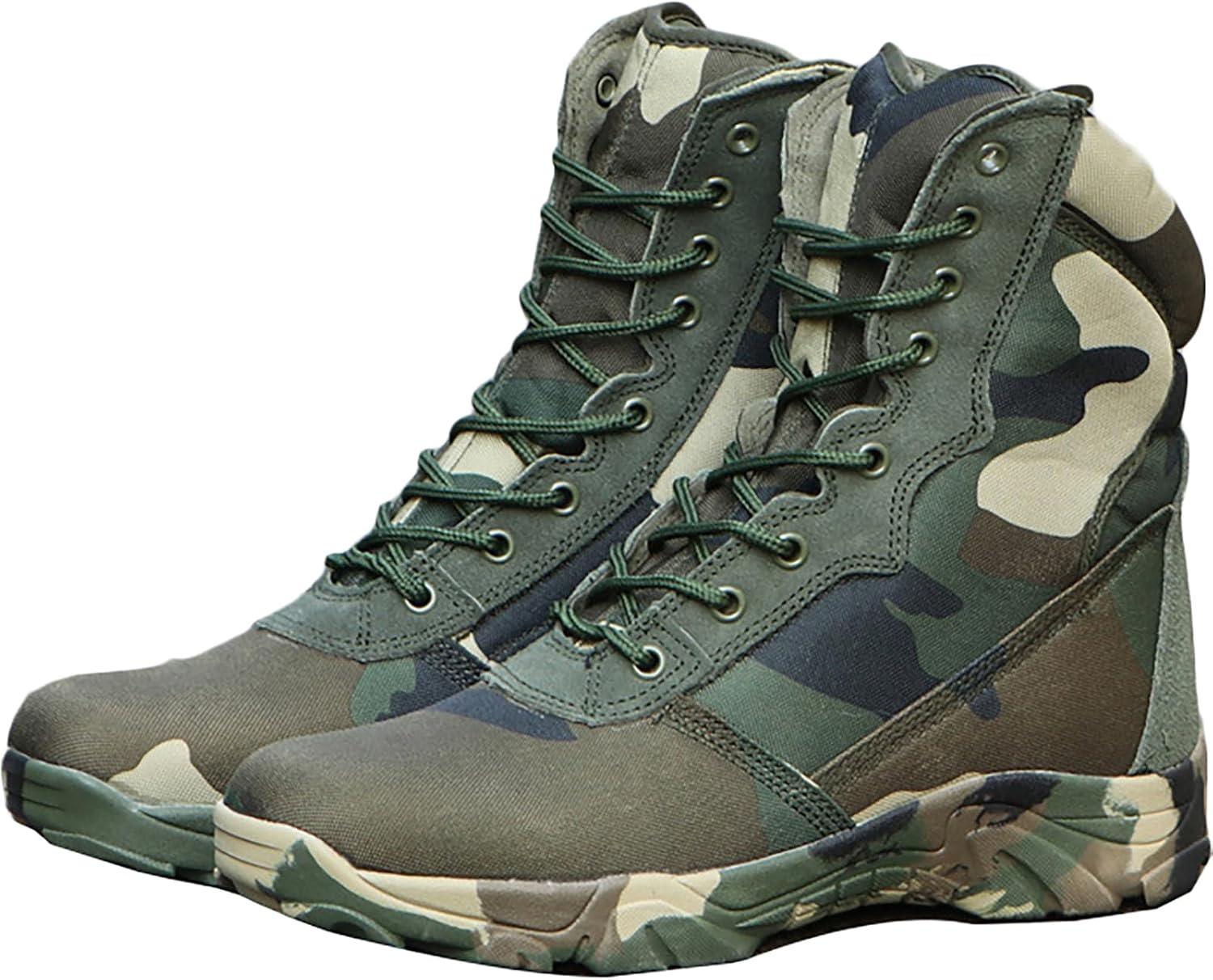 

Мужские ботинки для ходьбы и кемпинга, шнурованные армейские ботинки, камуфляжные военные тактические водонепроницаемые ботинки, боевые ботинки, трекинговые походные ботинки до щиколотки, A-45 Qaxzesa, 45 D