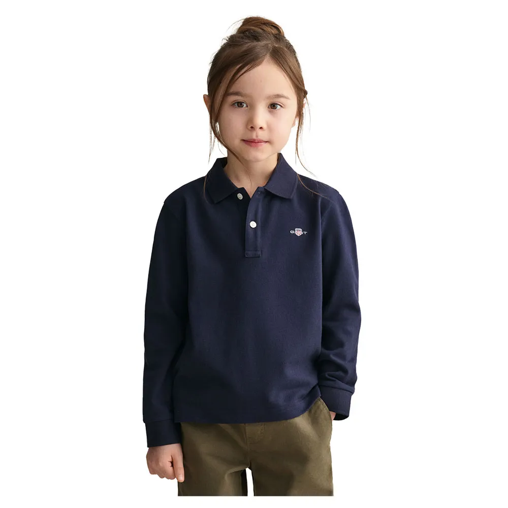 

Поло с длинным рукавом Gant 802550, синий