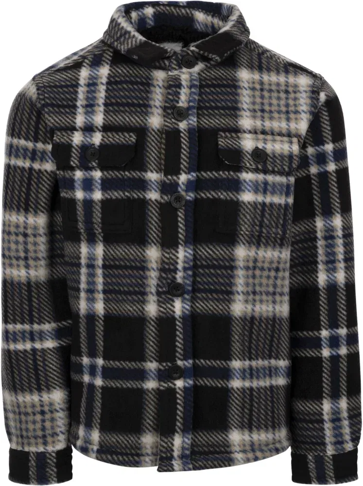 Детская флисовая куртка/флисовый свитер "Checkley Kids Microfleece Shirt" черного цвета Trespass