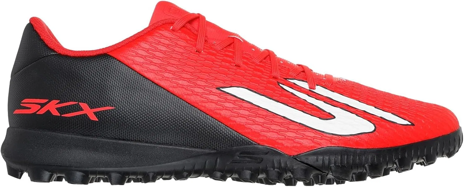 Мужские кроссовки для футбола Skechers SKX_2 Club Turf Football Trainer, Red Synthetic Black Trim — фото 2