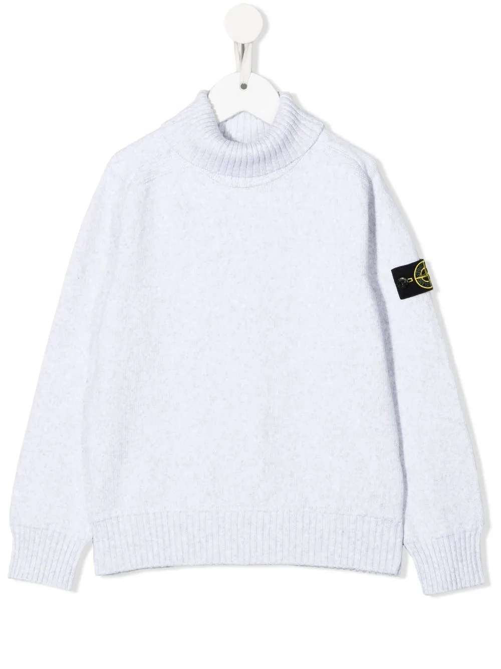 

Джемпер с высоким воротником и нашивкой Compass Stone Island Junior, серый