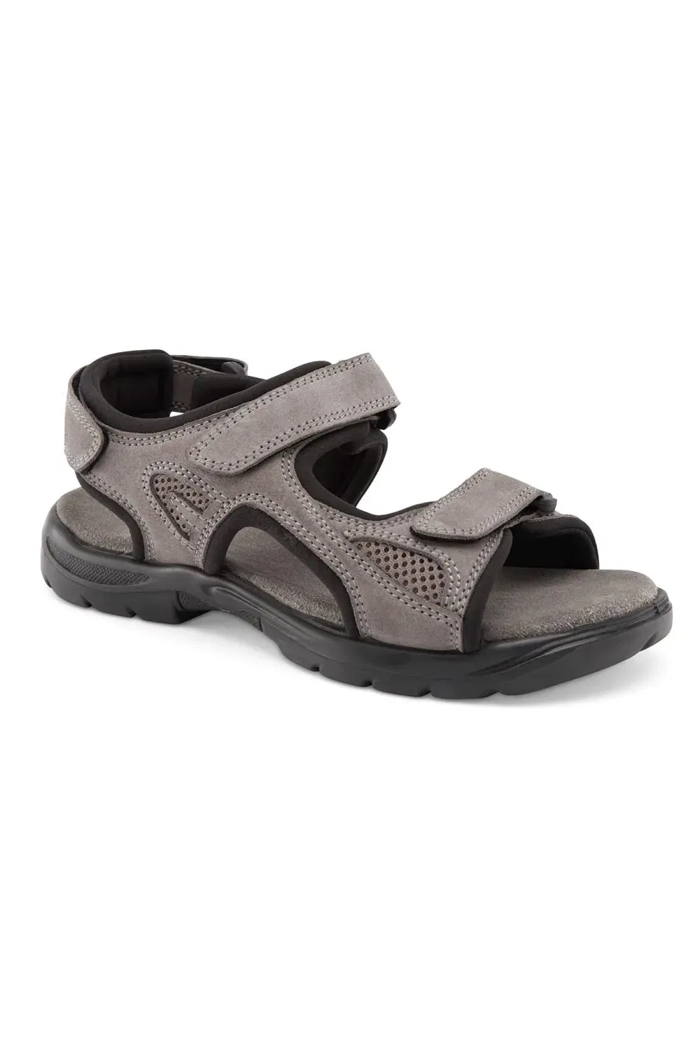 Сандалии Leather Strider Cotton Traders из нубука и замши, серый
