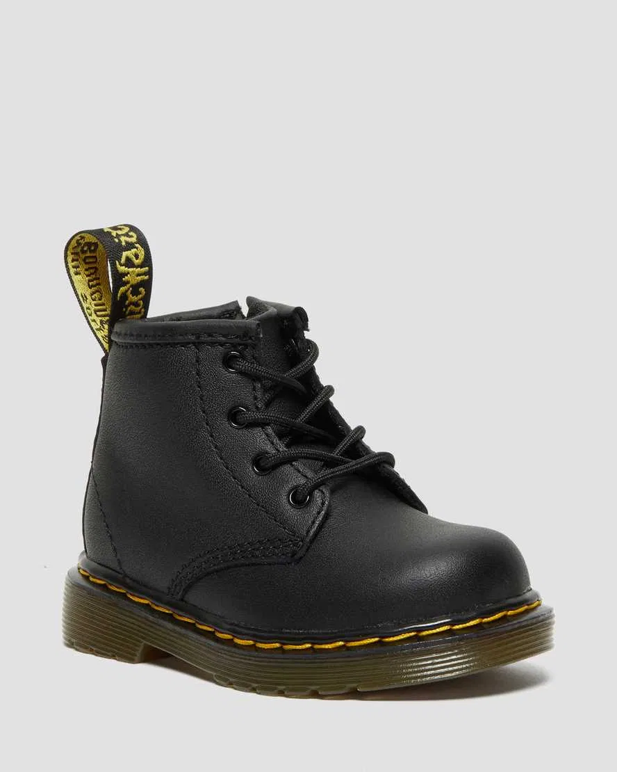 Детские ботинки Dr Martens 1460 Softy T на шнуровке, черные