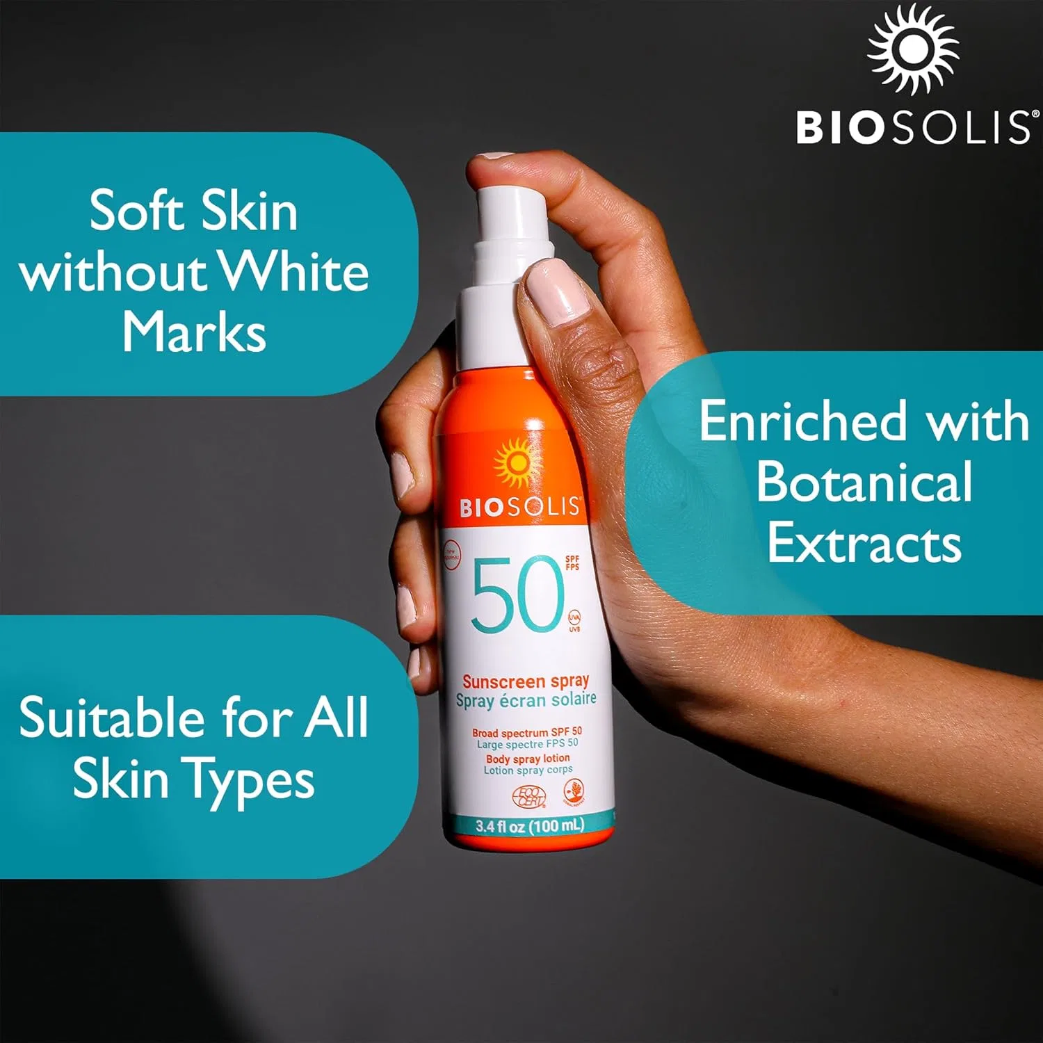 Солнцезащитный спрей SPF 50 100 мл от Biosolis Biosolis — фото 2