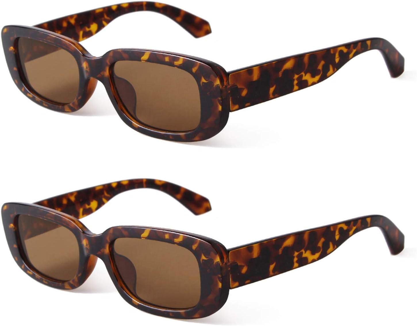 

Солнцезащитные очки BUTABY прямоугольной формы для женщин, ретро-очки для вождения, винтажный стиль 90-х, узкая квадратная оправа, защита UV400, Leopard Frame Brown Lens+leopard Frame Brown Lens