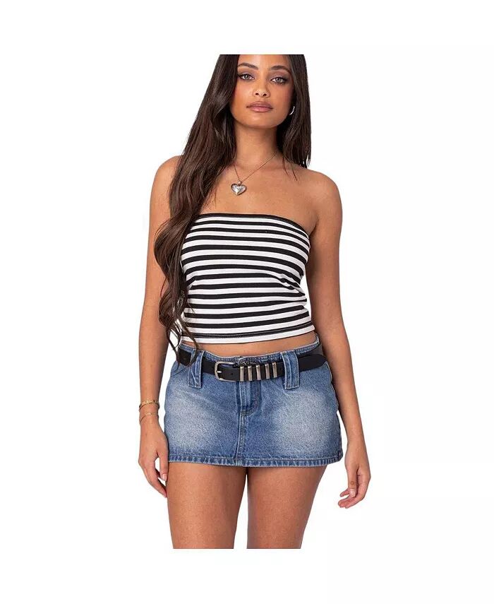 

Женский топ-труба Alta Striped Edikted, черный