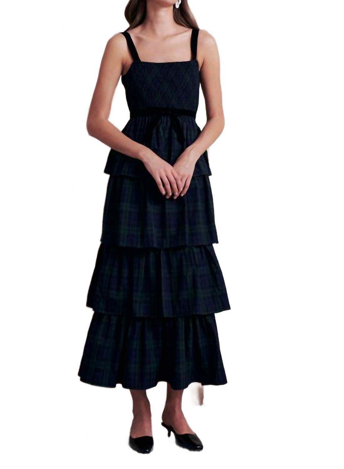 

SAYLOR Платье-миди в клетку Noel Holiday, зеленое