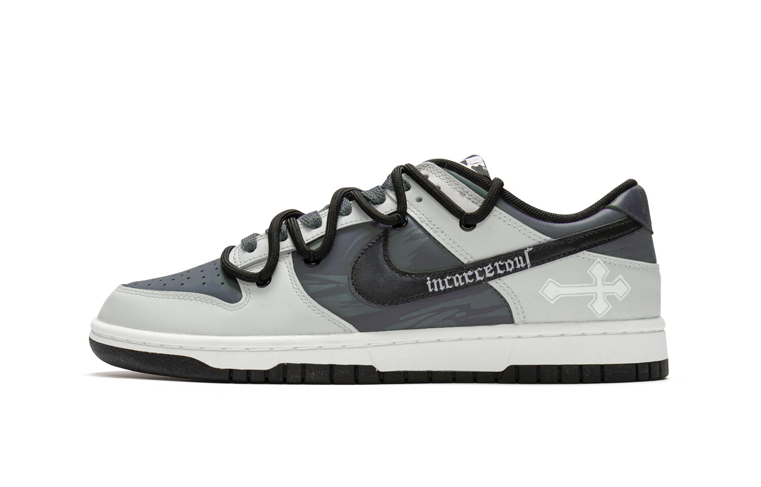 

Кроссовки Nike Dunk Skateboarding Shoes Men Low-top Gray/Blue, серый
