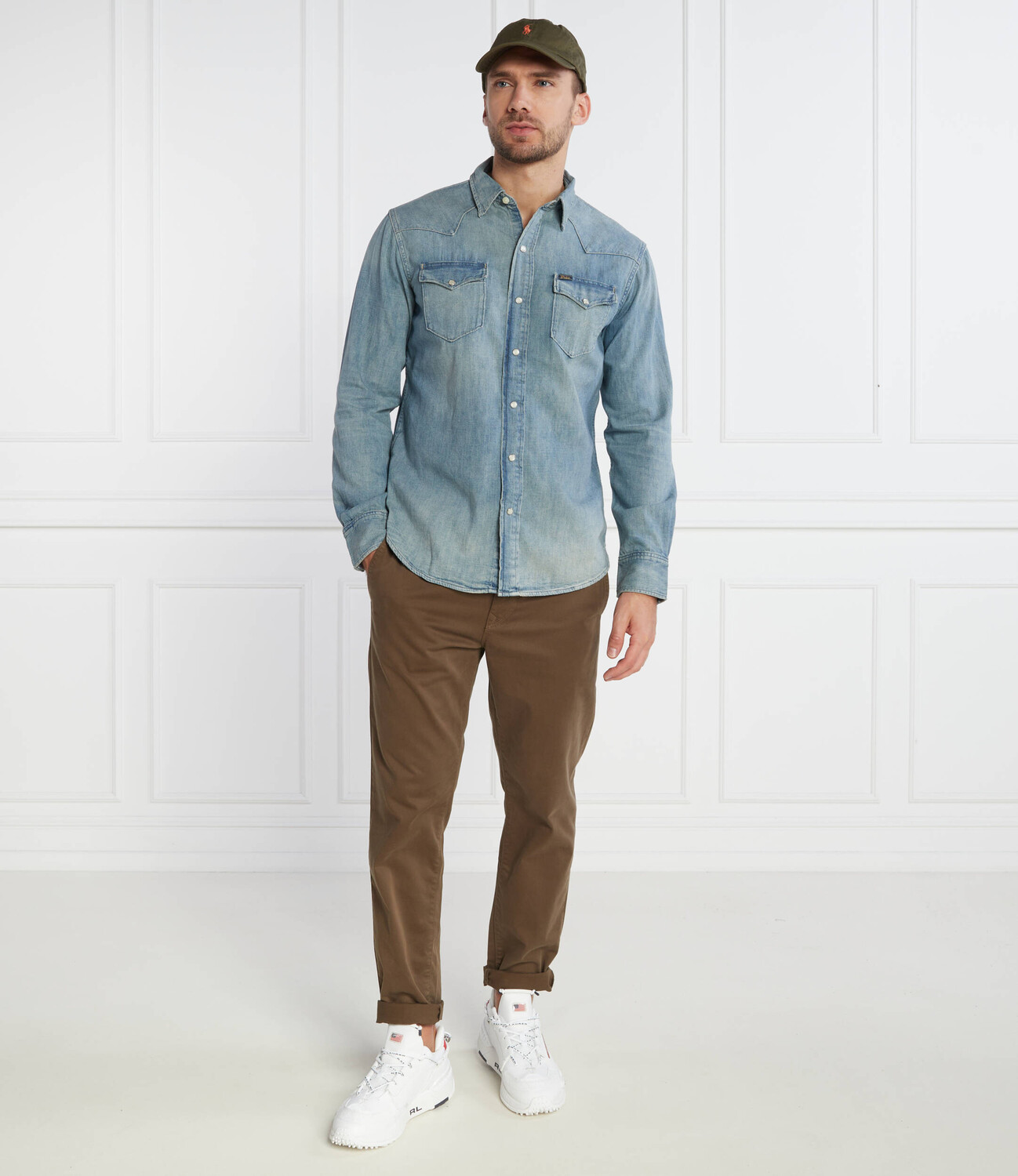 Рубашка POLO RALPH LAUREN Regular Fit denim, небесно-голубой — фото 2