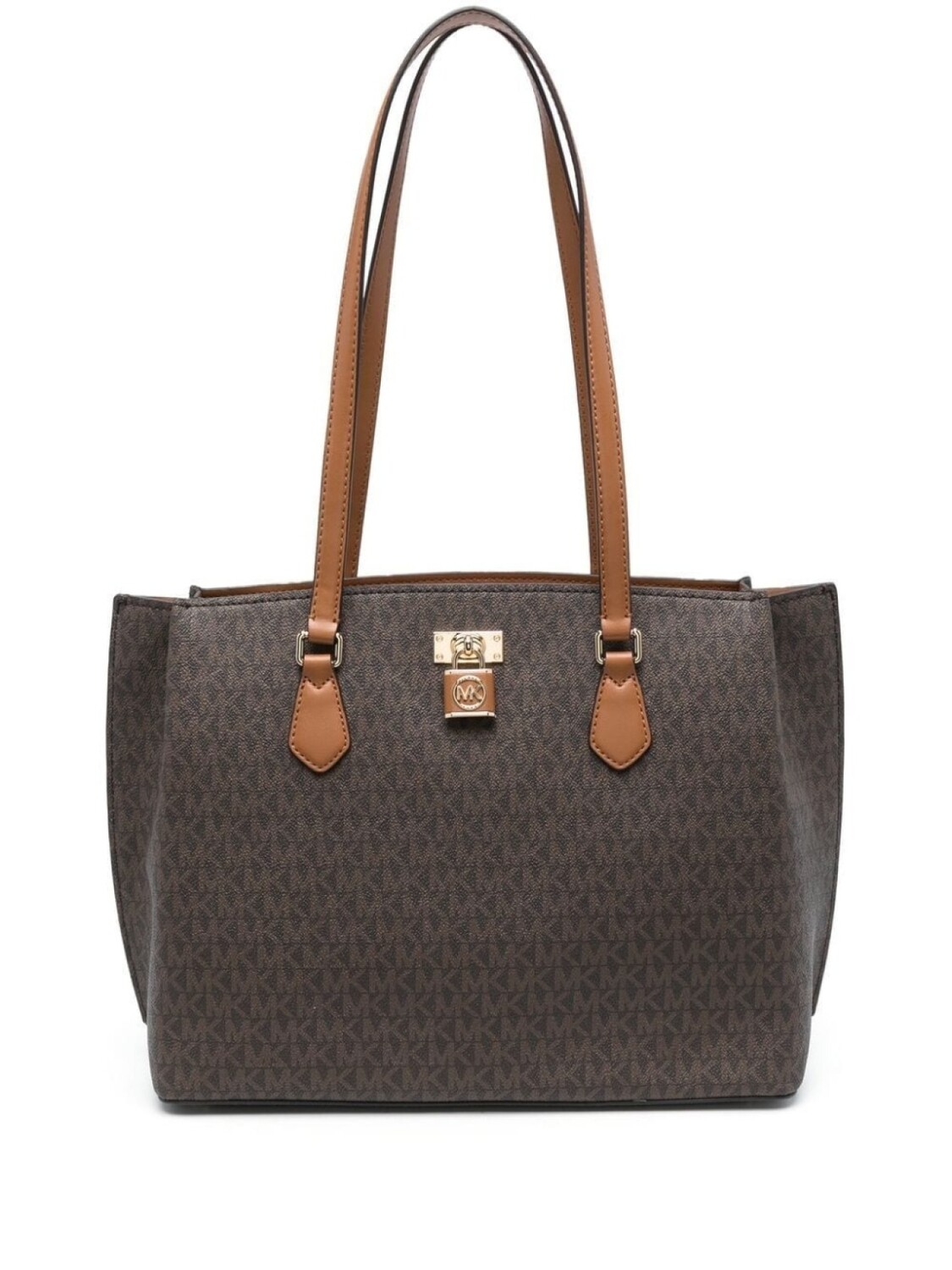 

Michael Michael Kors monogram-pattern large tote bag, коричневый