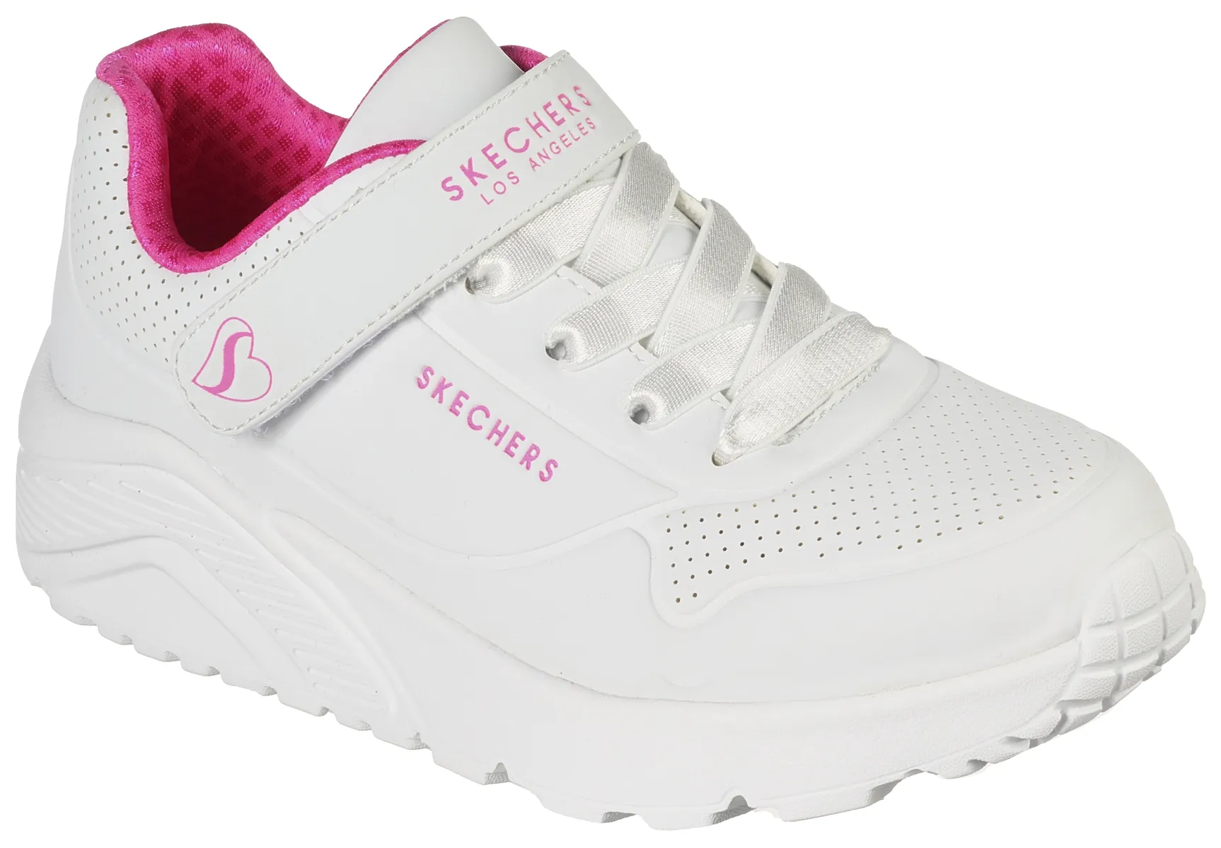 

Детские кроссовки Skechers "UNO LITE", кроссовки на платформе, кроссовки в стиле ретро, ​​монохромная обувь на липучке Skechers Kids, белый