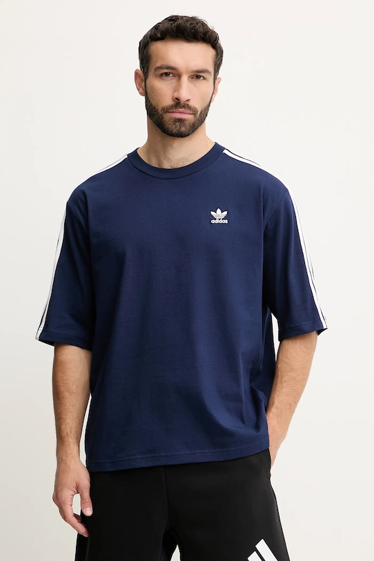 

Хлопковая футболка Adicolor Adidas Originals, темно-синий
