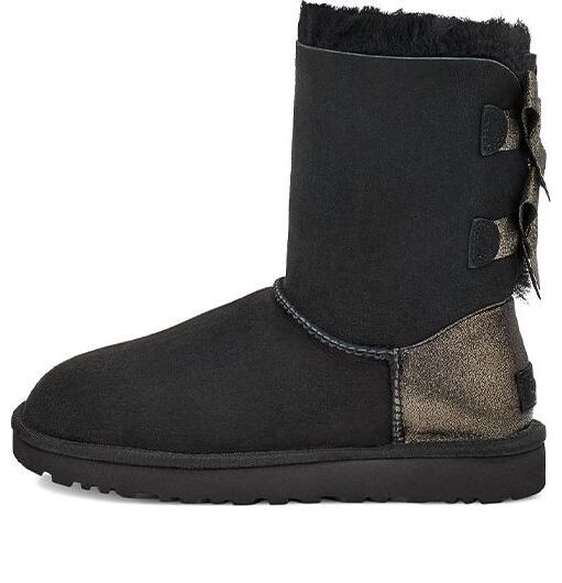 Ботинки зимние UGG Bailey Bow Glitz, черный