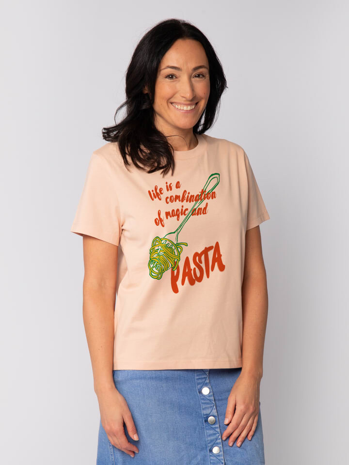 

Футболка wat Apparel T-Shirt Magic and pasta, цвет Fraiche Peche