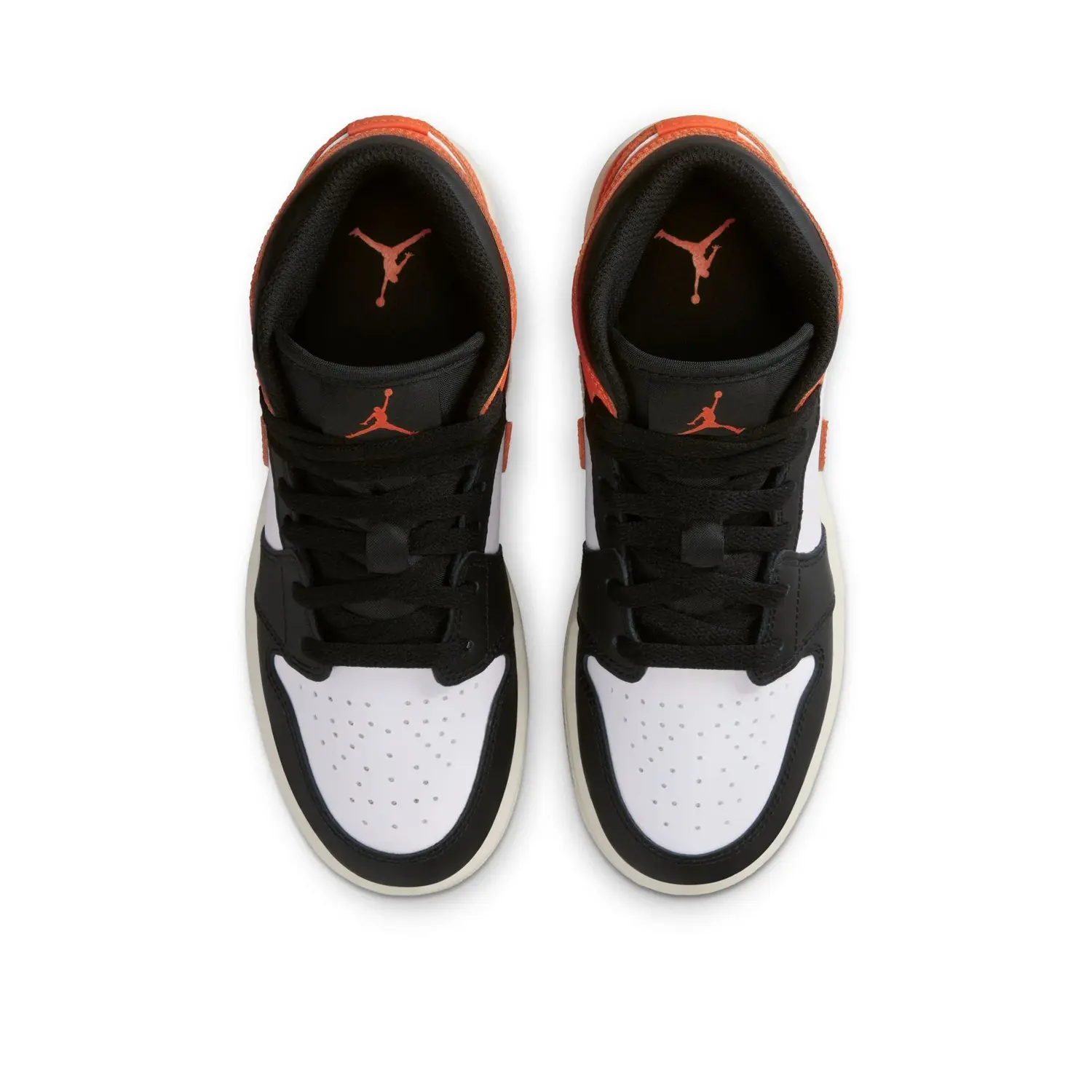 Jordan Износостойкие баскетбольные кроссовки Mid top для детей White Black для подростков — фото 4