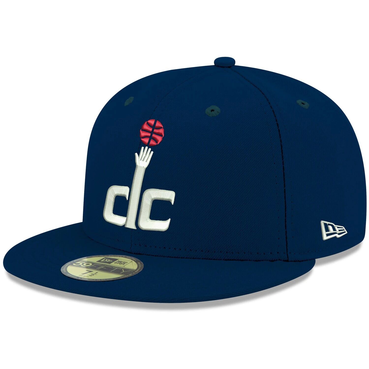 

Мужская облегающая шляпа New Era Navy Washington Wizards, цвет 59FIFTY, официальный цвет команды