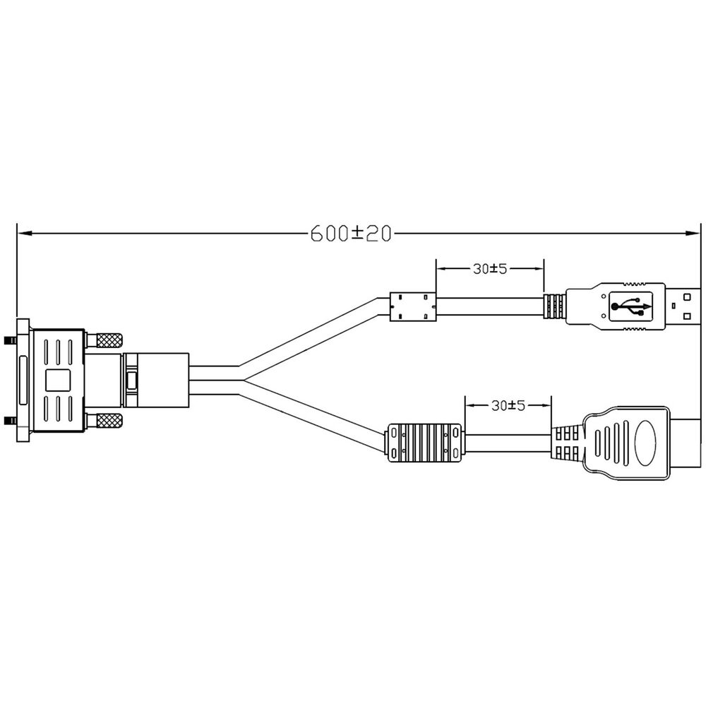 

Xenarc 26-Pin HDMI/USB Input Cable for GNH CABLE-26P-GNH-2FT-H