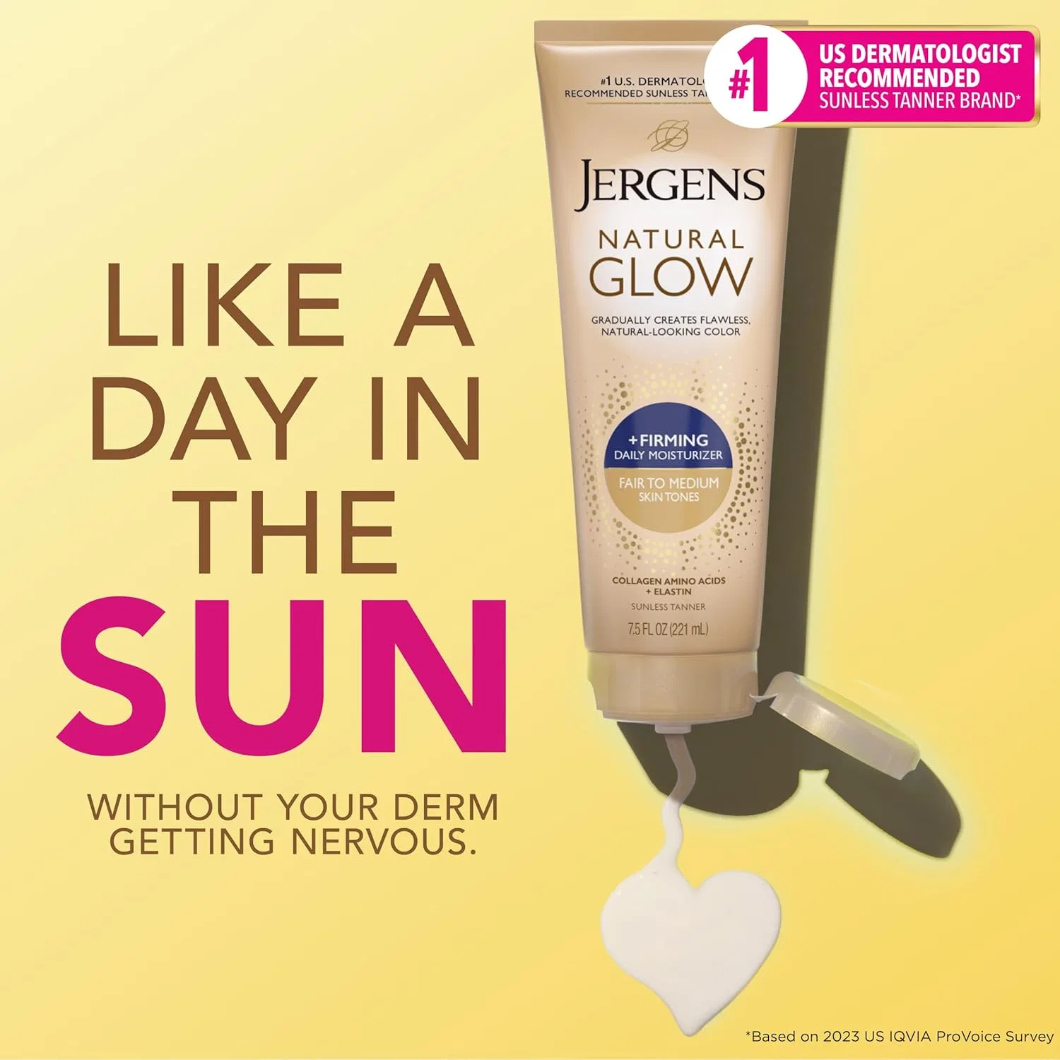 Лосьон для тела автозагар Jergens Natural Glow Firming Moisturizer для светлой и средней кожи, 7.5 унций — фото 3