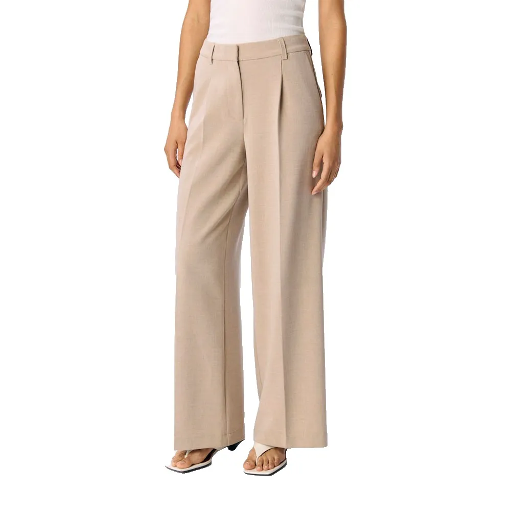 

Брюки Object Ivy Wide Leg Fit, бежевый