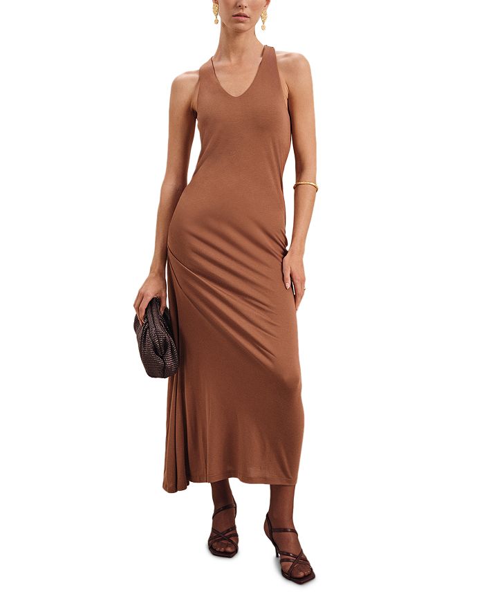 

Платье Aaliyah с боковыми сборками REISS, коричневый