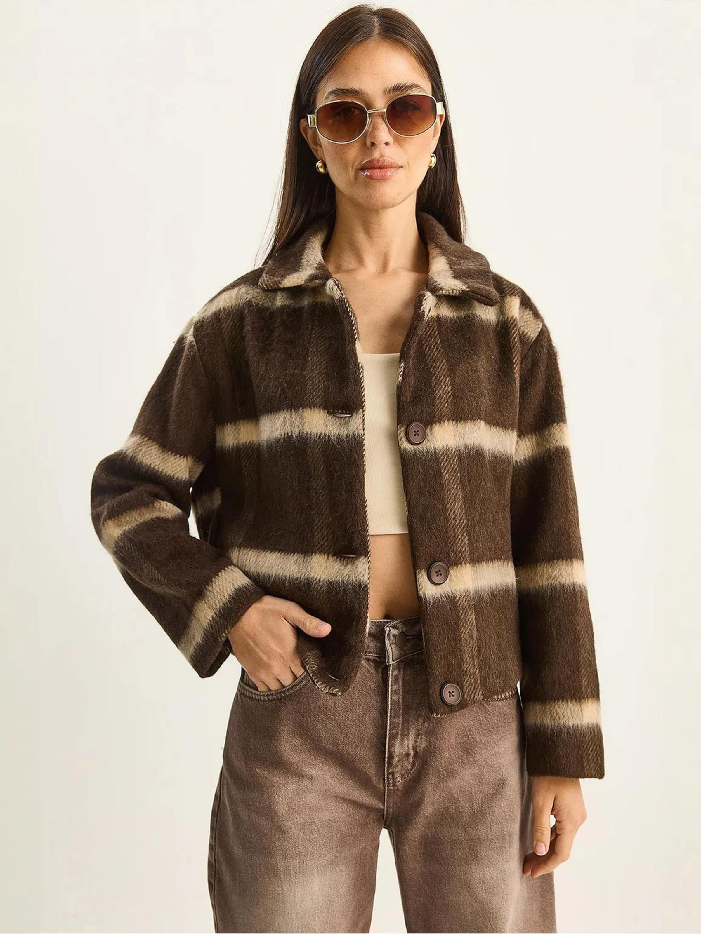 

Bianco Lucci Куртка для межсезонья в темно-коричневом цвете