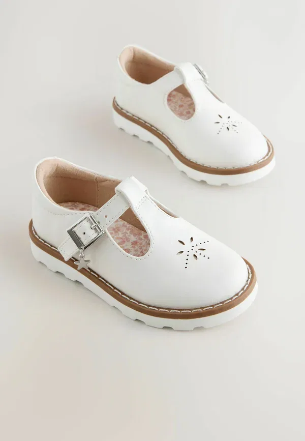 Туфли Next Wide fit (g) fit t bar shoes, ankle strap ballet pumps, белый — фото 2
