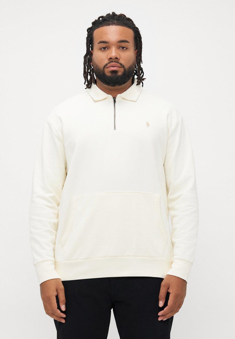 

Толстовка Polo Ralph Lauren Big & Tall LOOPBACK FLEECE QUARTER ZIP SWEATSHIR, Clubhouse Cream/Dark Blue