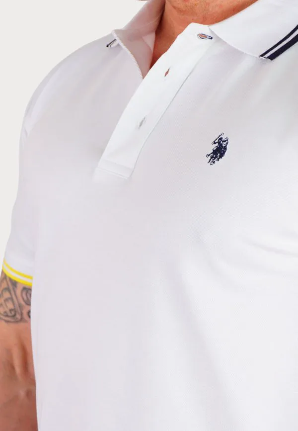 Рубашка-Поло с коротким рукавом "барни" U.S. Polo Assn., Weiss — фото 4