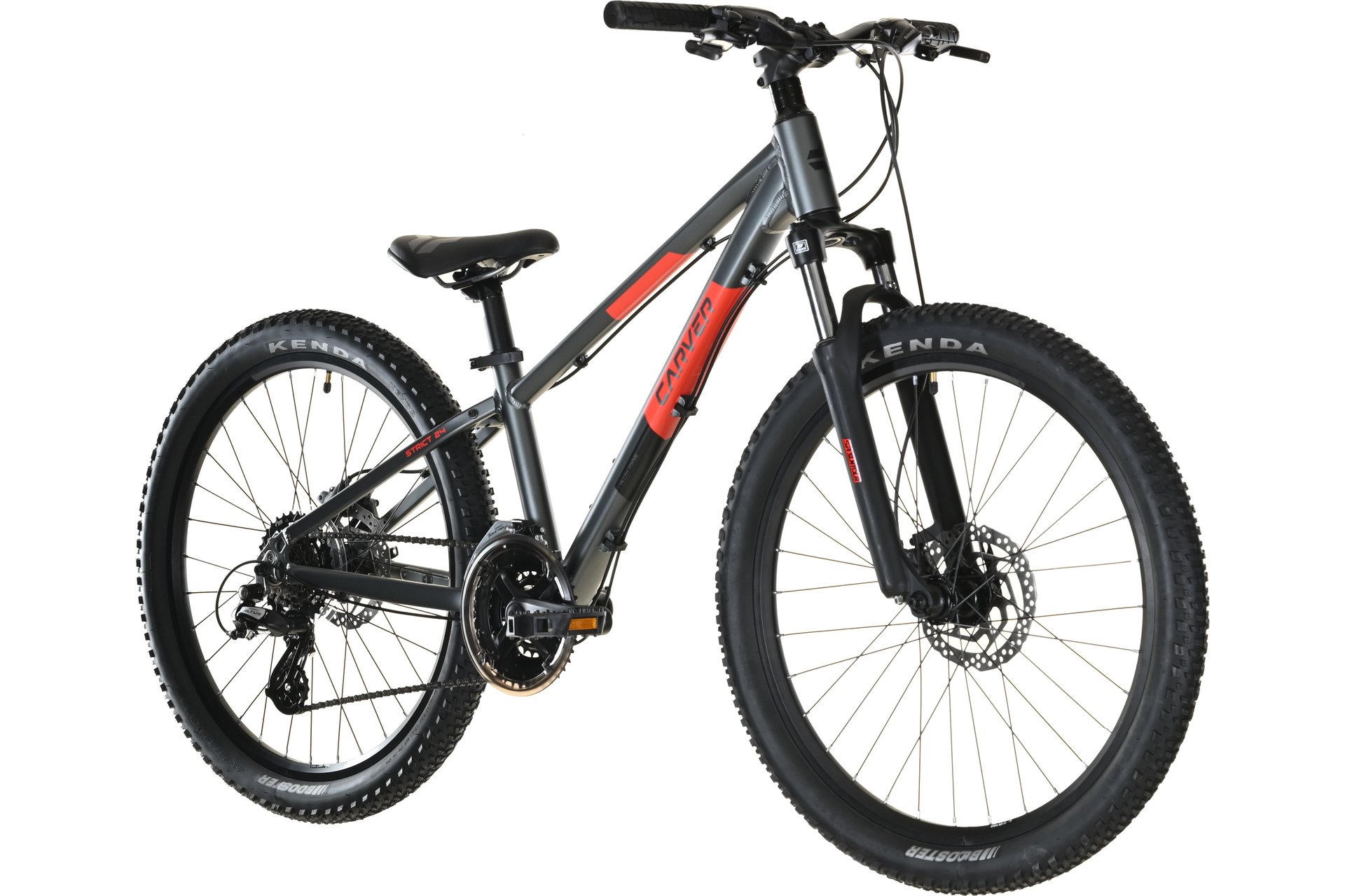 Горный велосипед Carver Strict 24 HD - 24 дюймов - Diamant - 2024, цвет Grau|anthracite/neon orange/black — фото 2