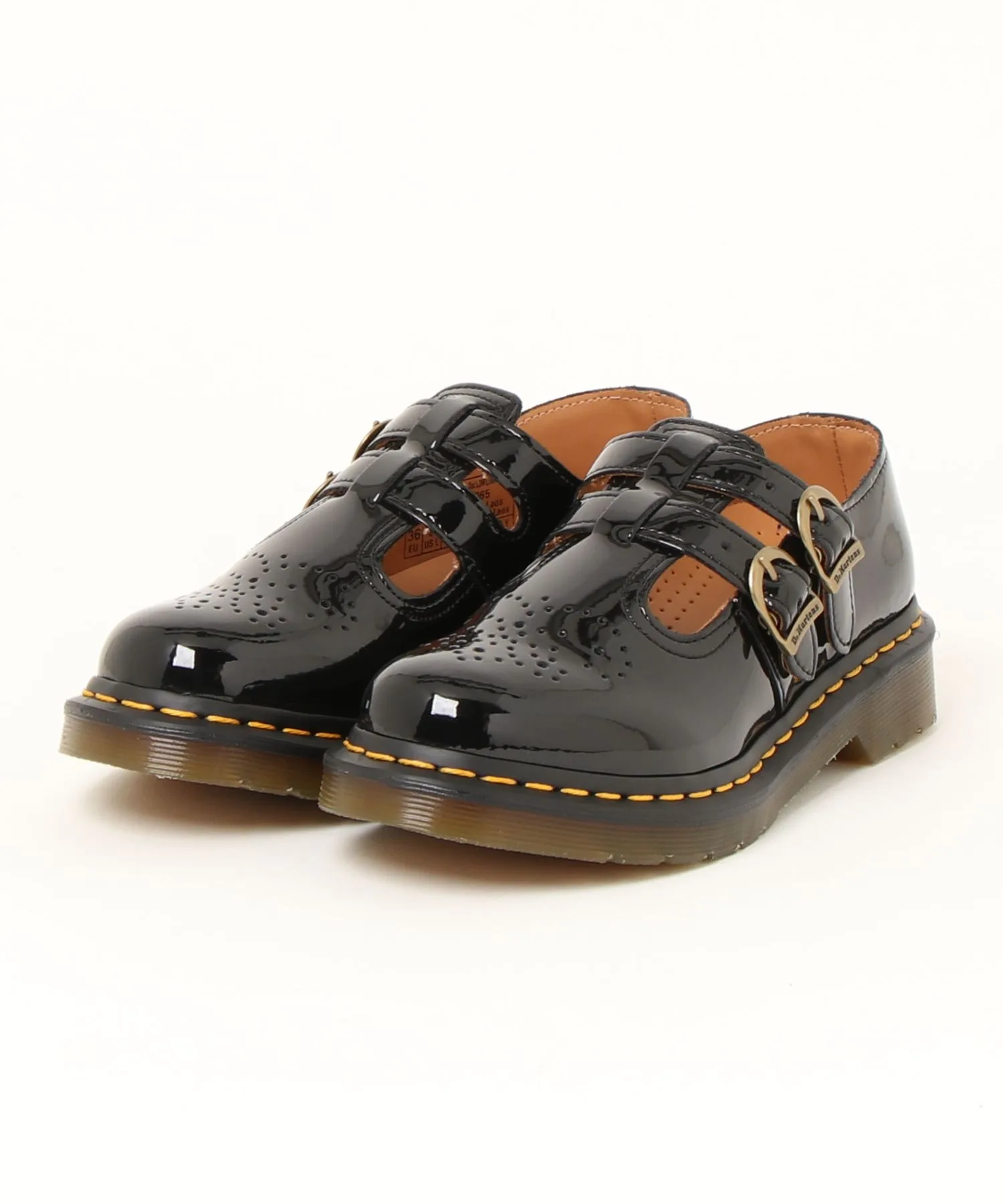 Женские туфли Mary Jane из лакированной кожи 8065 Dr. Martens черные
