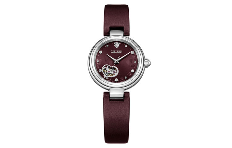 

CITIZEN Часы Mechanical Movement Leather Watch Bands Japanese / Korean Watch Women's Watch Purple Watch Dial, Burgundy