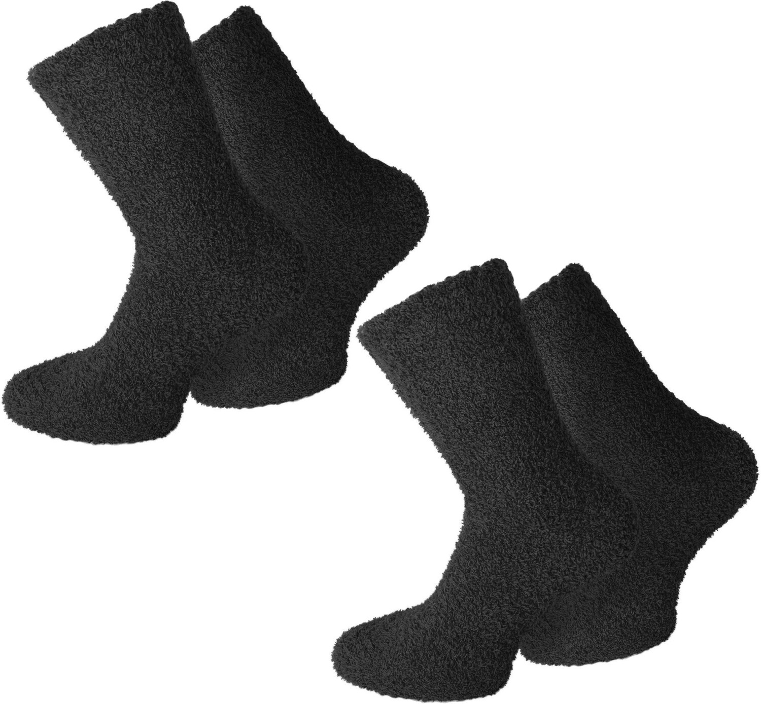 

Носки normani 2 шт Kuschel für Damen und Herren, черный
