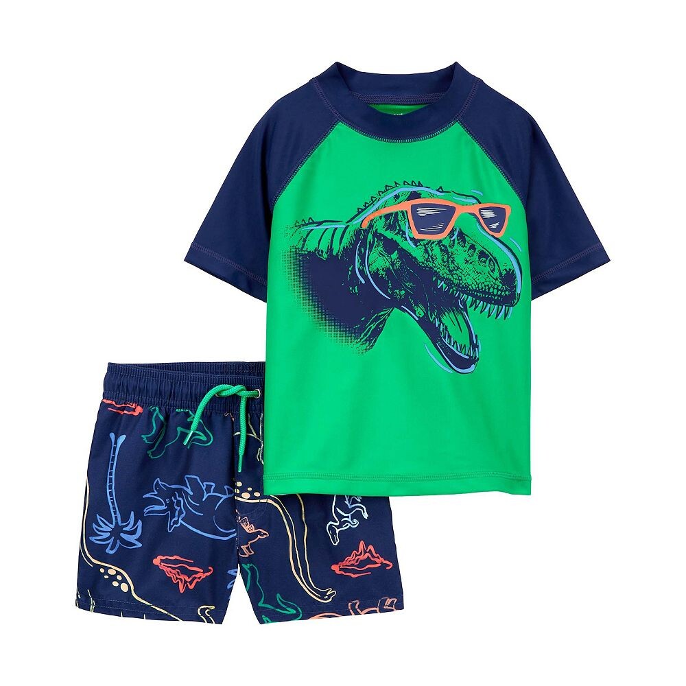 

Комплект для плавания Dino Rashguard для мальчика Carter's из 2 предметов, цвет Blue Navy Dino