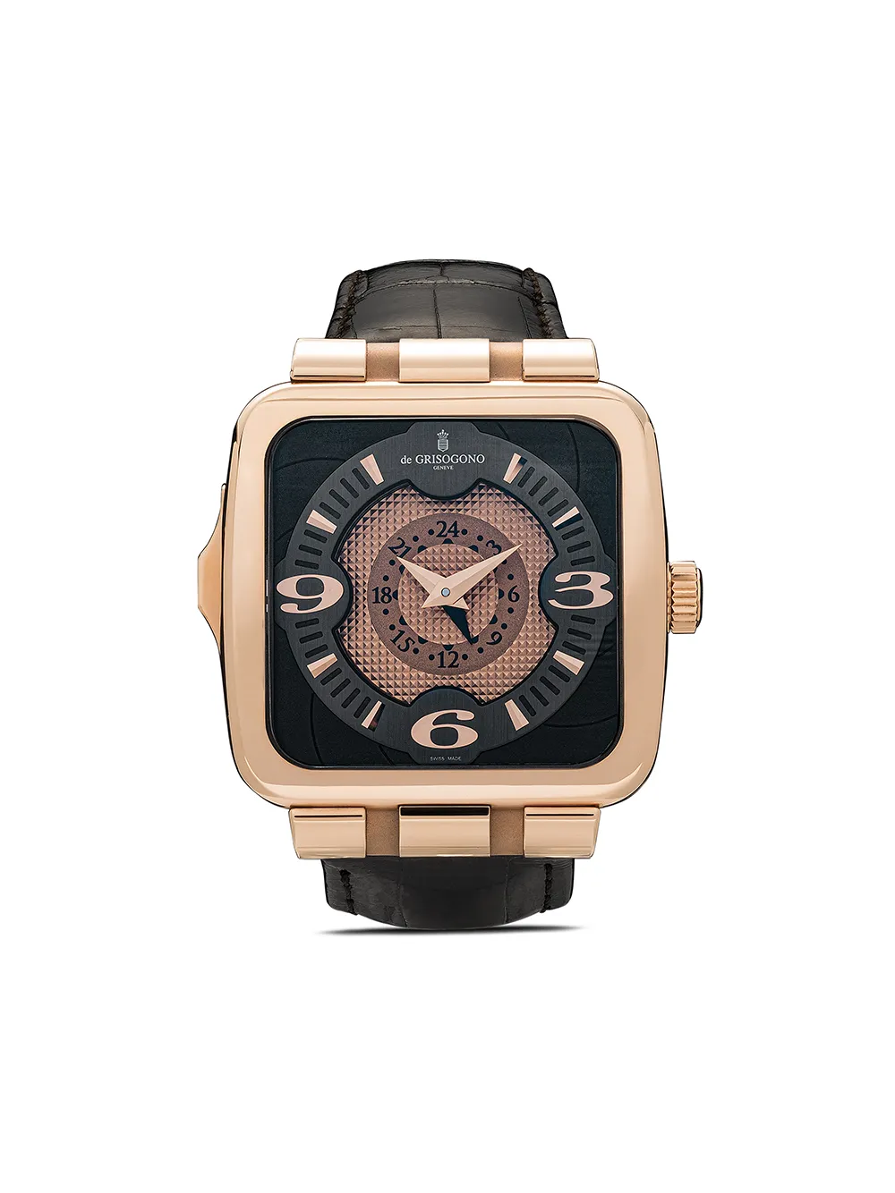 

Наручные часы Fuso Quatro two-time zone 47мм De Grisogono, черный