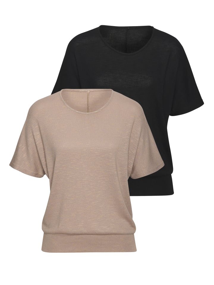 

Футболка Vivance, цвет beige, schwarz