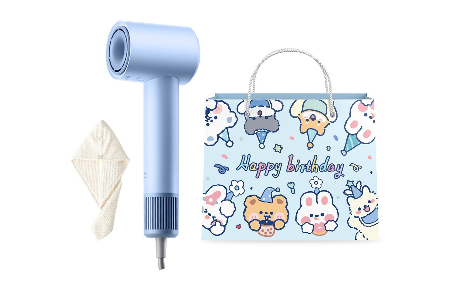 

Фен для волос Mi, Blue limited edition cute pet birthday gift box