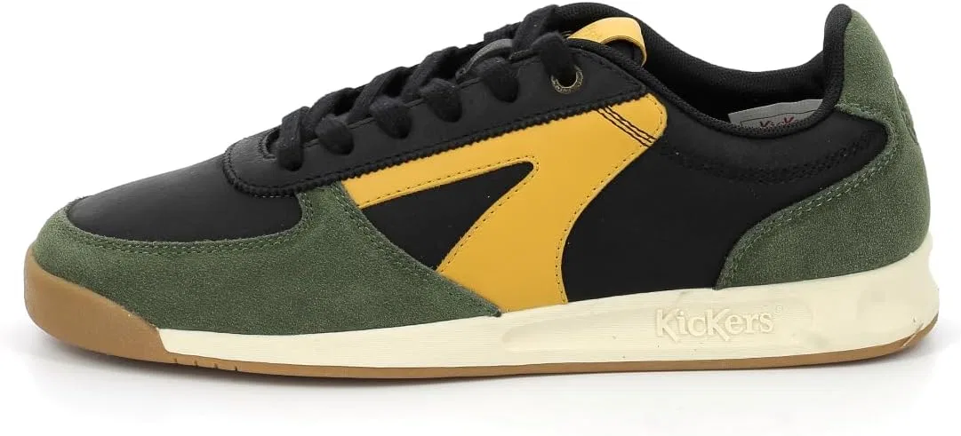 Мужские кроссовки Kickers Kick-krack, Black, Khaki, Beige — фото 2