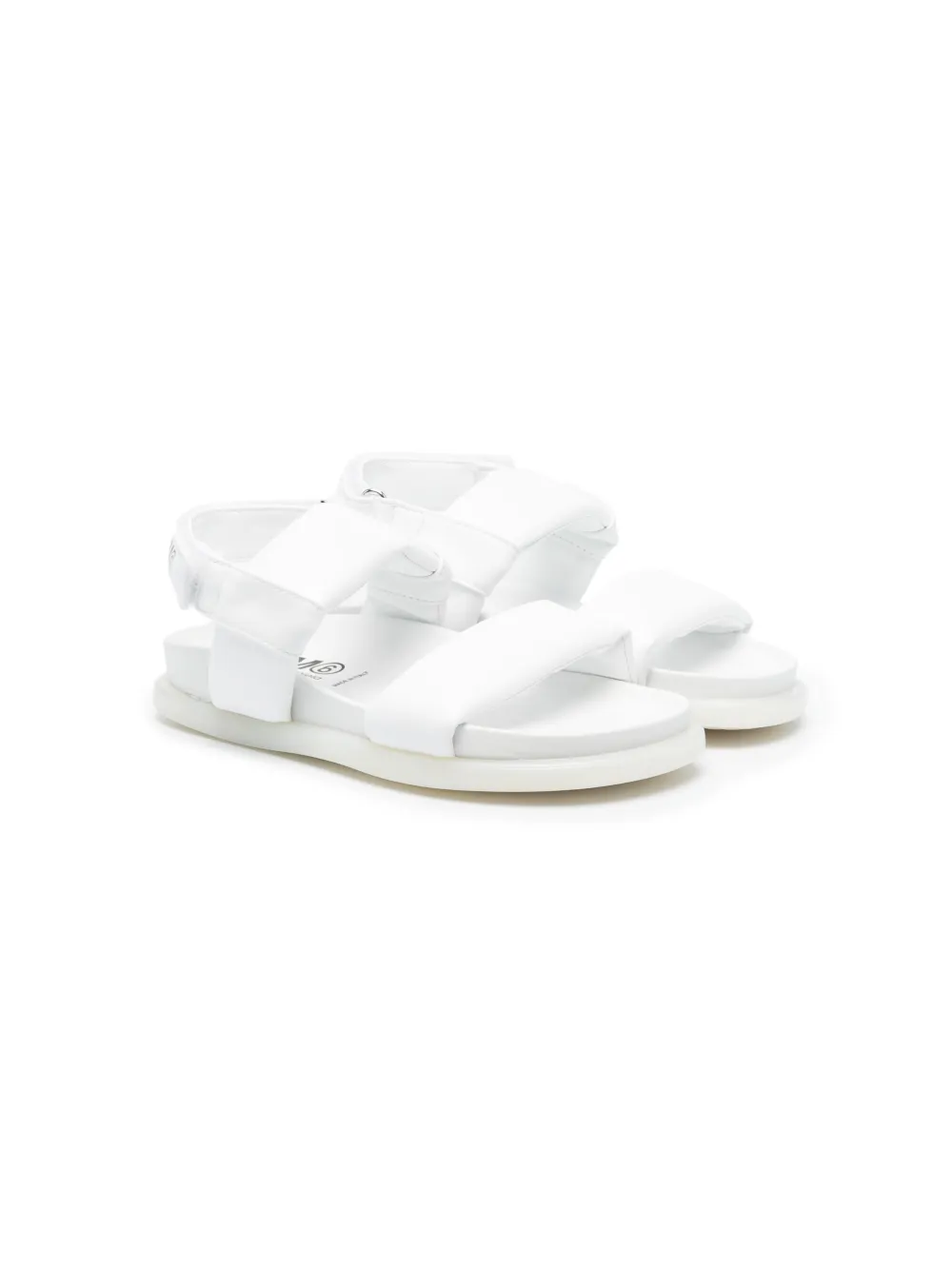 

Сандалии на липучках MM6 Maison Margiela Kids, белый