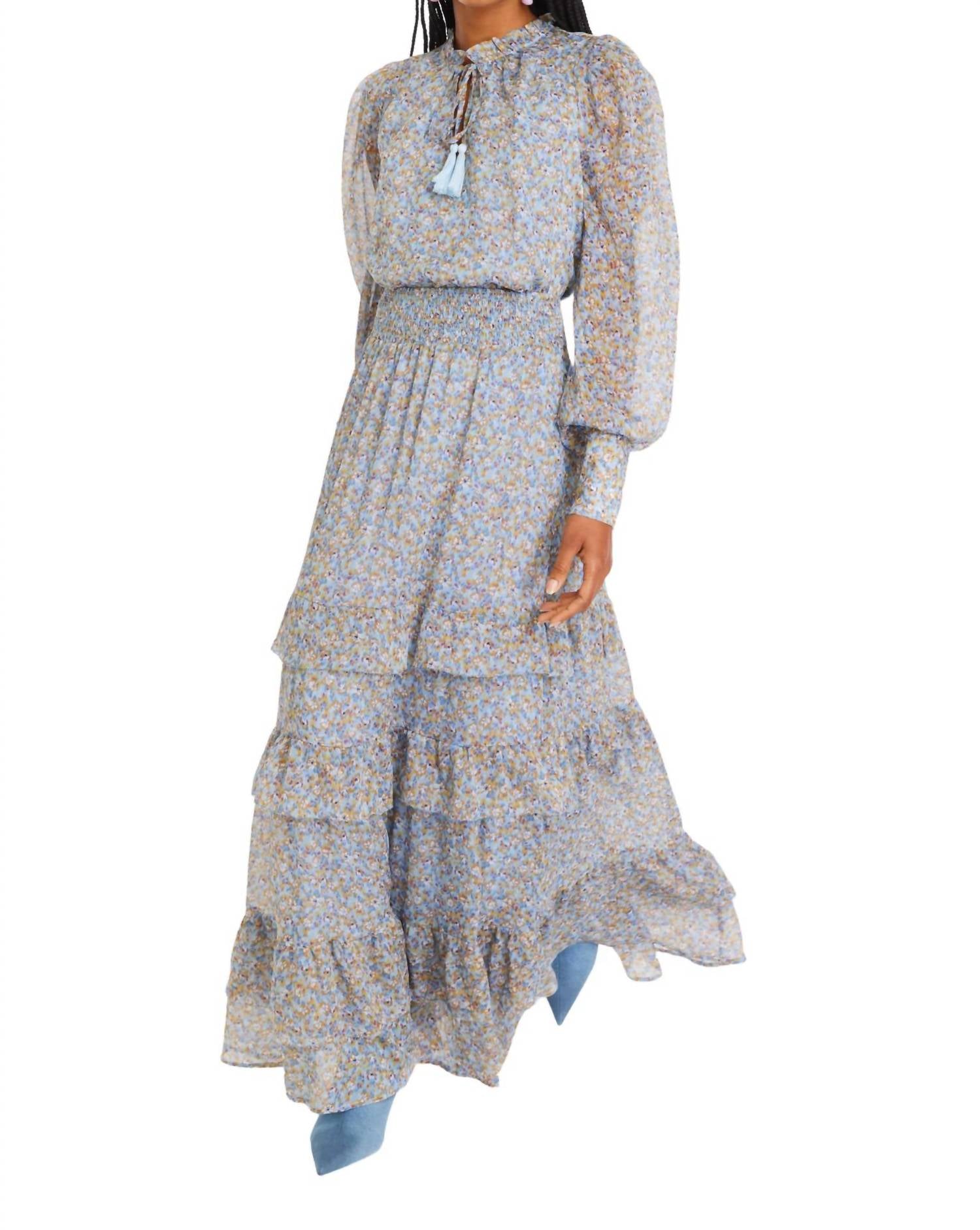 

Юбка макси Vivian цвета Dusty Blue ALLISON NEW YORK