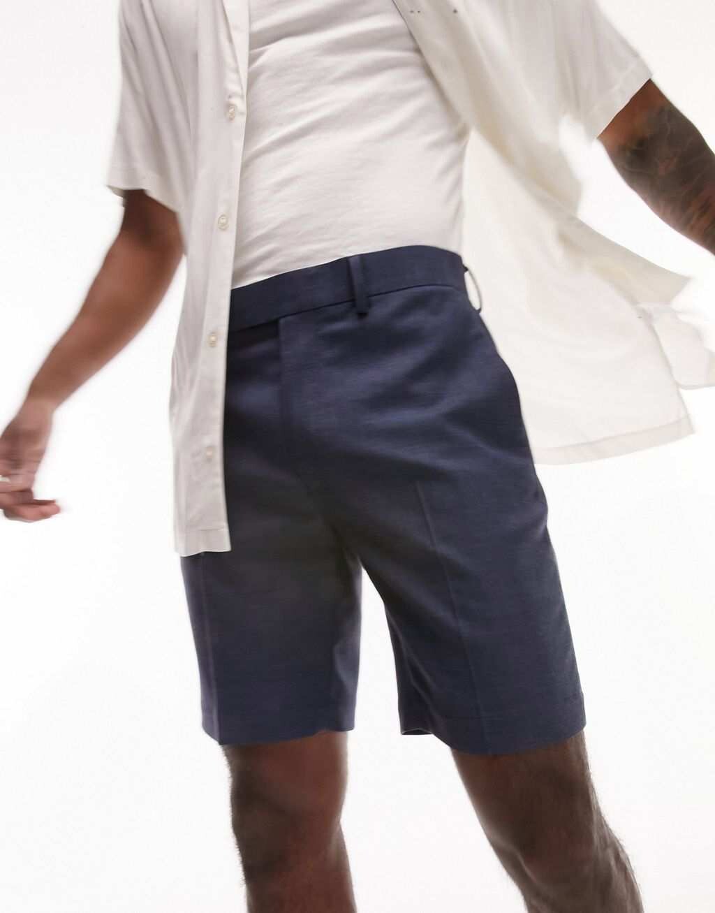 

Темно-синие шорты Topman Slim Smart